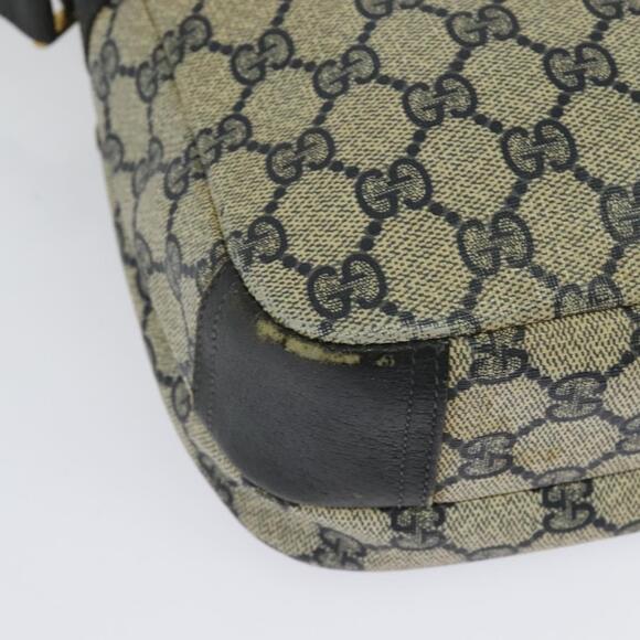 GUCCI GG Supreme Shoulder Bag Pvc Navy Gold - Picture 12 of 16